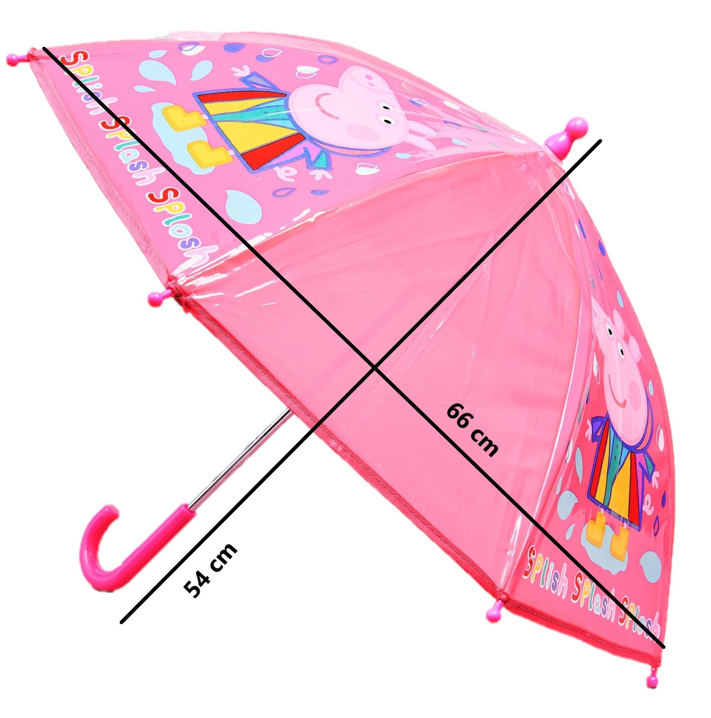 Peppa Pig Girl’s Plastic Rain Umbrella “Dino Adventure” Brolly