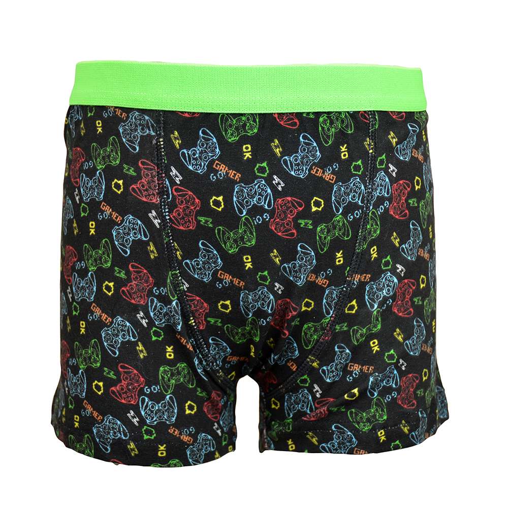 3 Pairs Boys Gaming Patterned Cotton Trunks Underpants