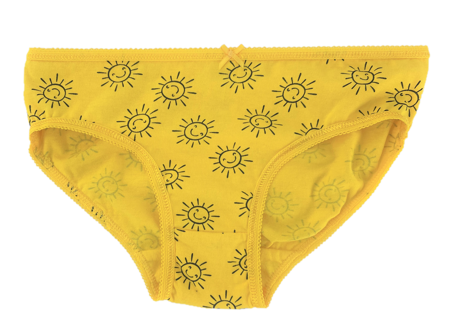 6 Pack Girls "Sunshine and Smiles" 100% Cotton Briefs Knickers Panties Underwear