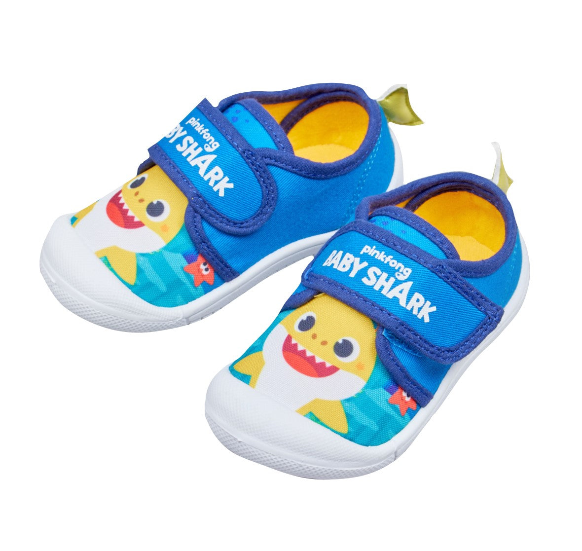 Baby Shark Boys Blue Canvas Bumper Shoes Lowtop Trainers