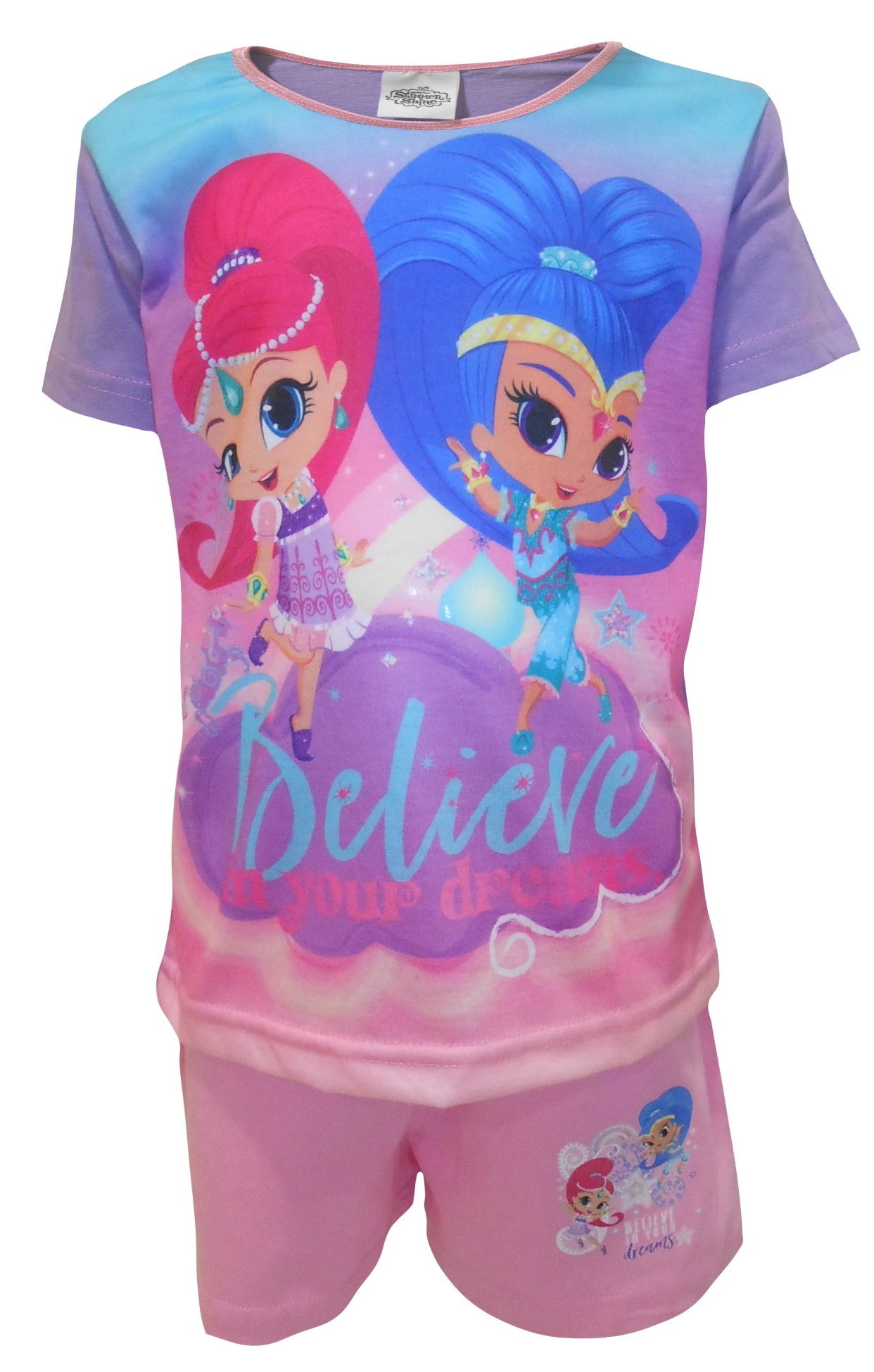 Shimmer & Shine "Believe" Girls Shortie Pyjamas