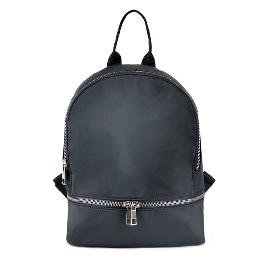 Black Compact Fashion Rucksack Backpack