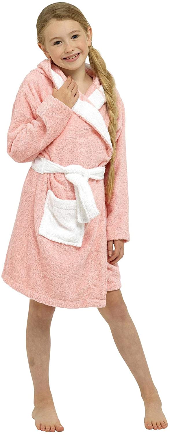 Girls Novelty Rabbit Hooded Towelling Robe