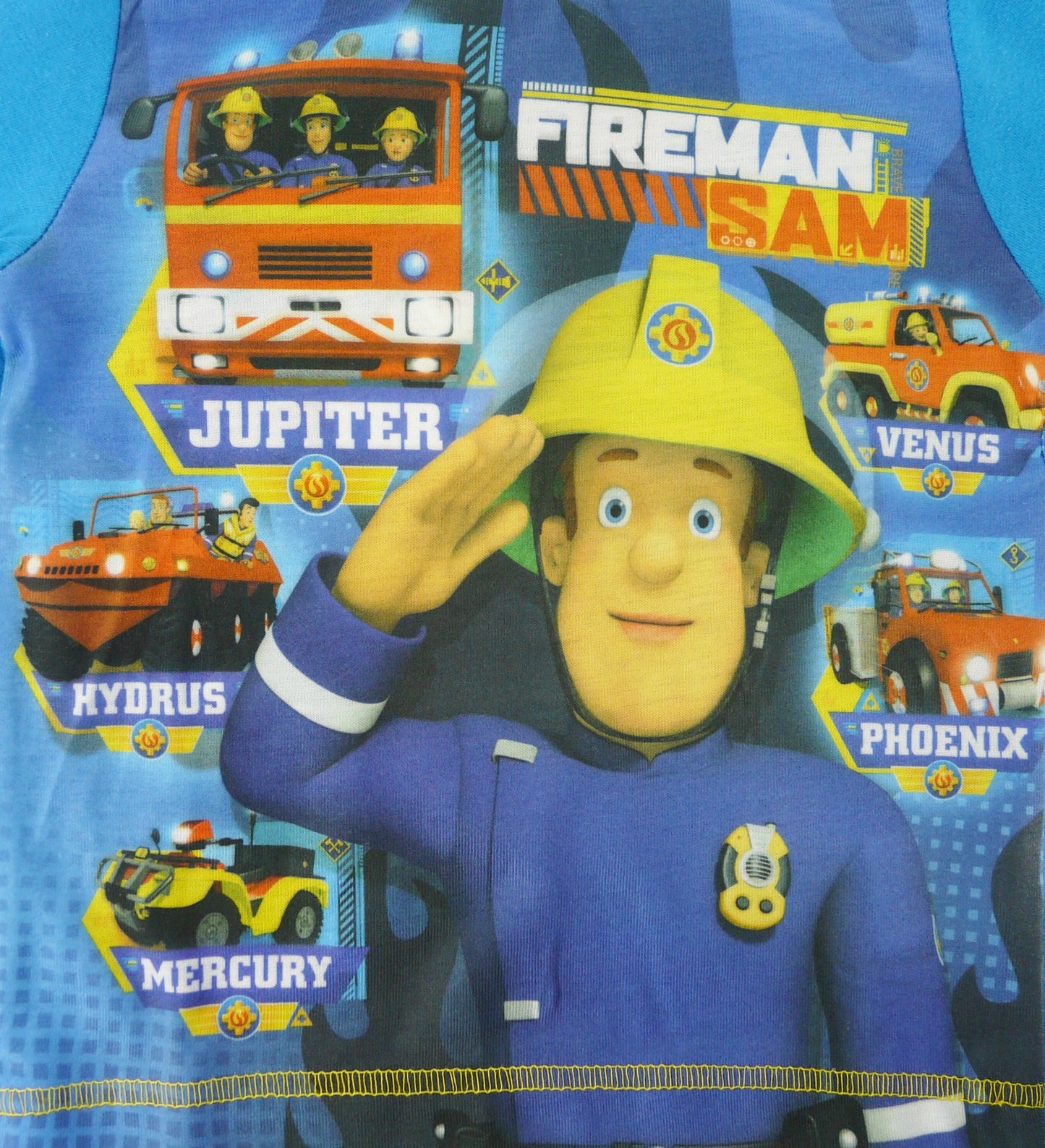 Fireman Sam "Trucks" Boys or Girls Cotton Pyjamas 18 -24 Months