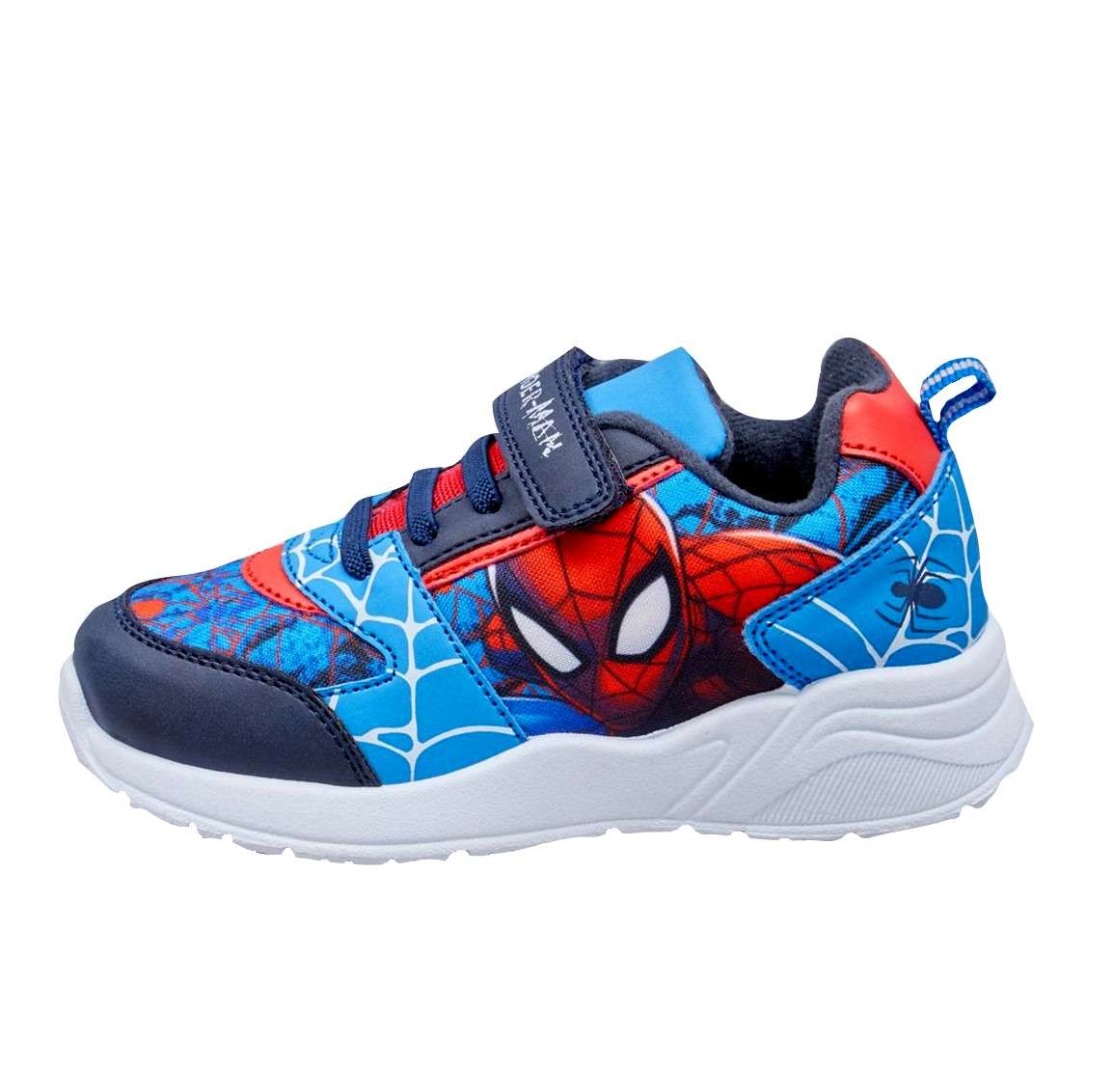 Spiderman Boys Blue Easy Close Trainers
