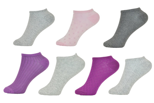 7 Pairs Foxbury Ladies Cotton Rich Trainer Socks