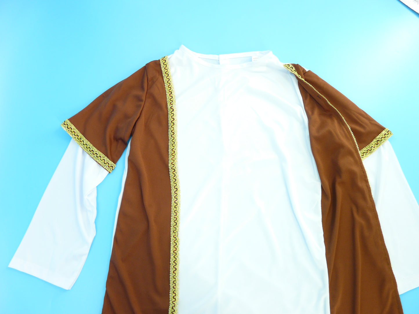 Children's Brown Shepherd Costume Nativity Fancy Dress