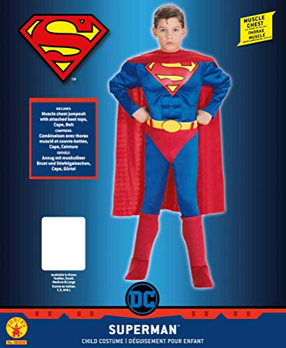 Superman Muscle Chest Boys Fancy Dress Costume Age 4-11 years