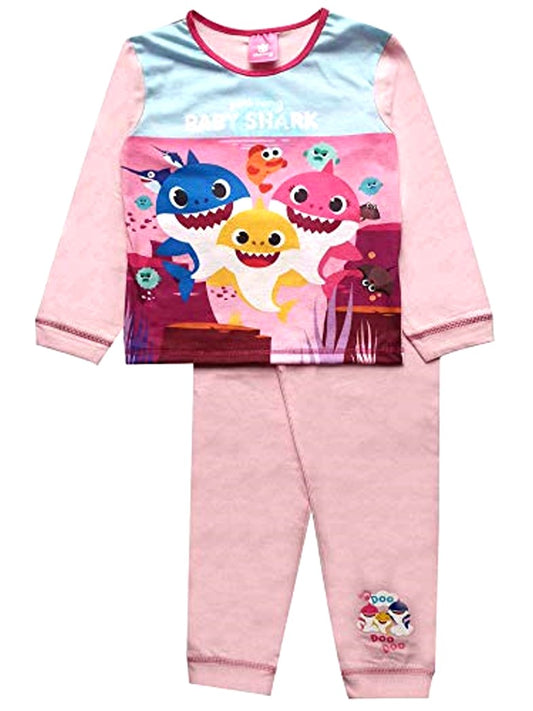 Baby Shark "Doo Doo" Girls pink pyjamas age 4-5 Years