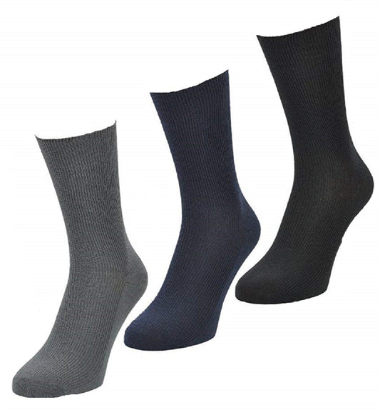 12 Pairs Ladies Non Elastic Dark Coloured Socks size 4-6