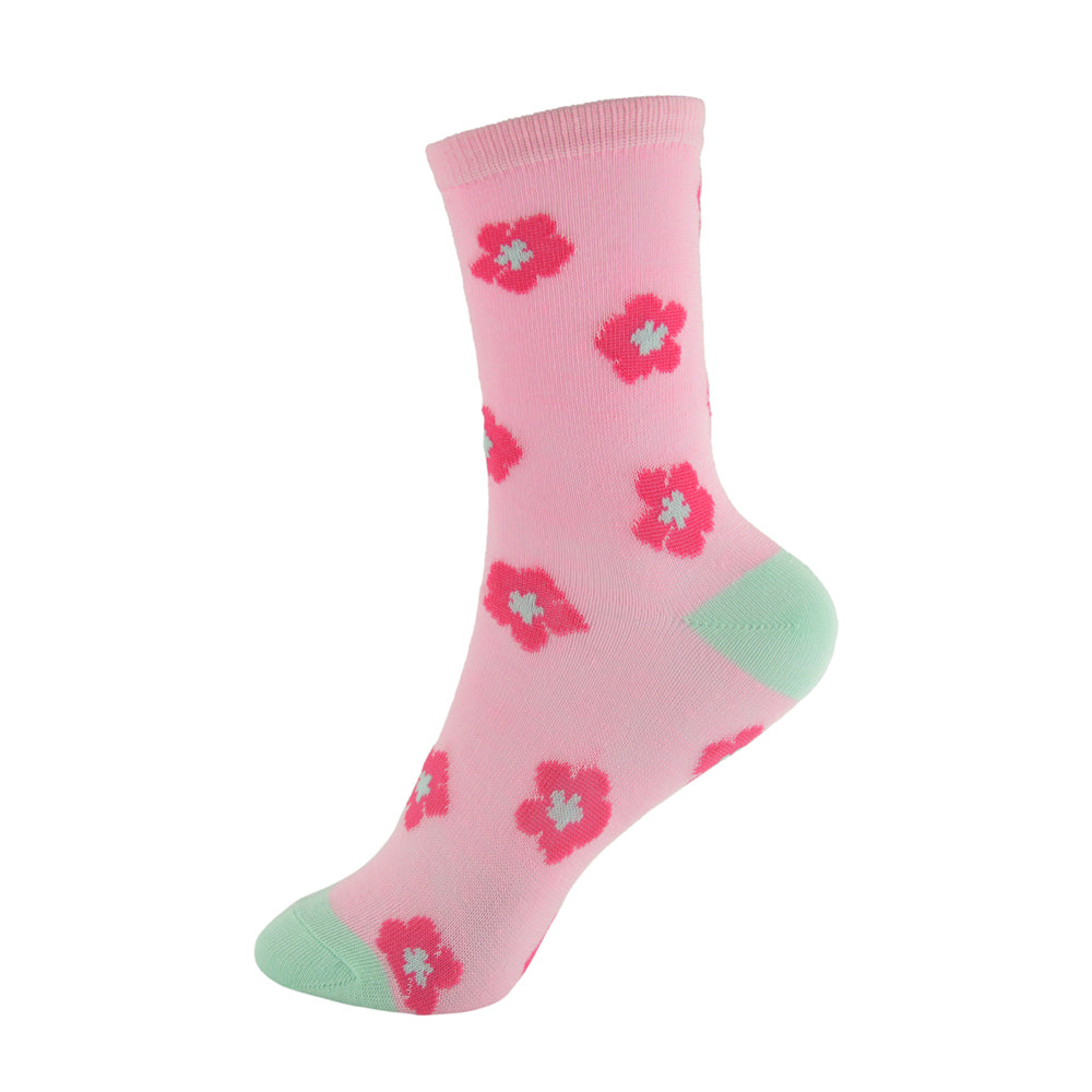 3 Pairs Girls' Flamingo, Socks Size 4-6