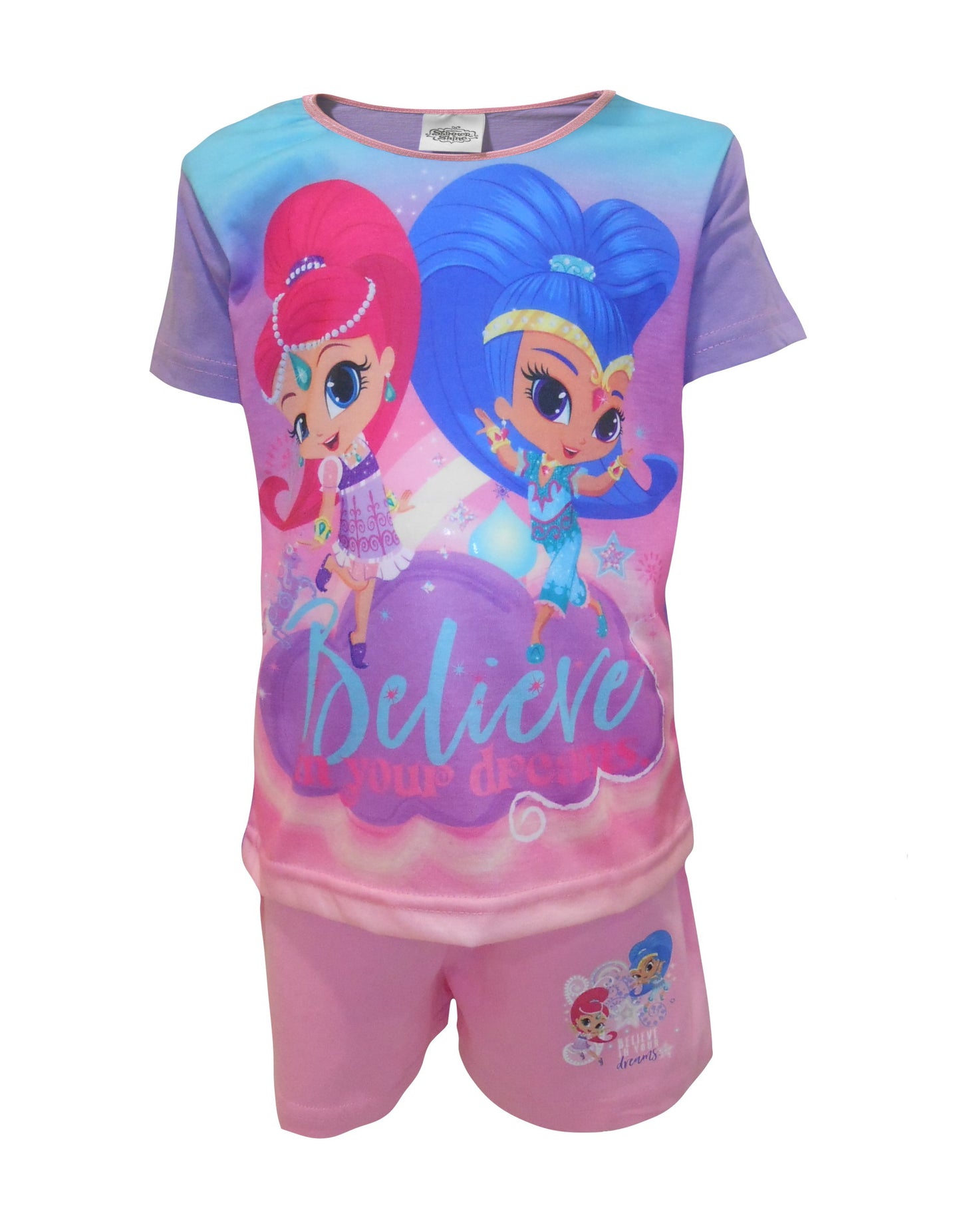 Shimmer & Shine "Believe" Girls Shortie Pyjamas