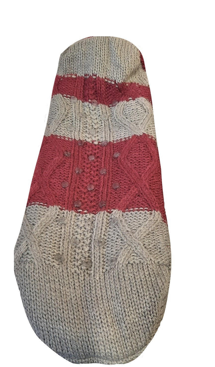 Tom Franks Mens Cable Knit Fleece Lined Slipper Socks One Size