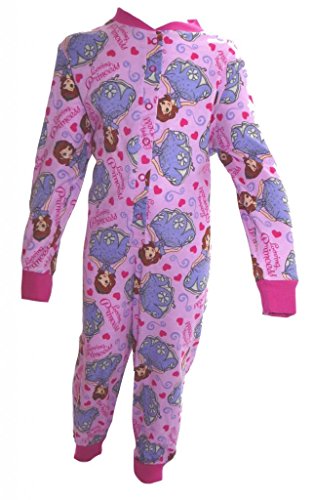 Sofia the First Girl's Pink All in one Sleepsuit Age 18 Months To 3 Years.