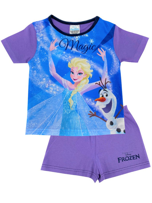 Disney Frozen "Elsa Magic" Shortie Girl's 2 Piece Pyjama Set