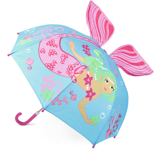 Pink Mermaid Children's 3D Dome Umbrella