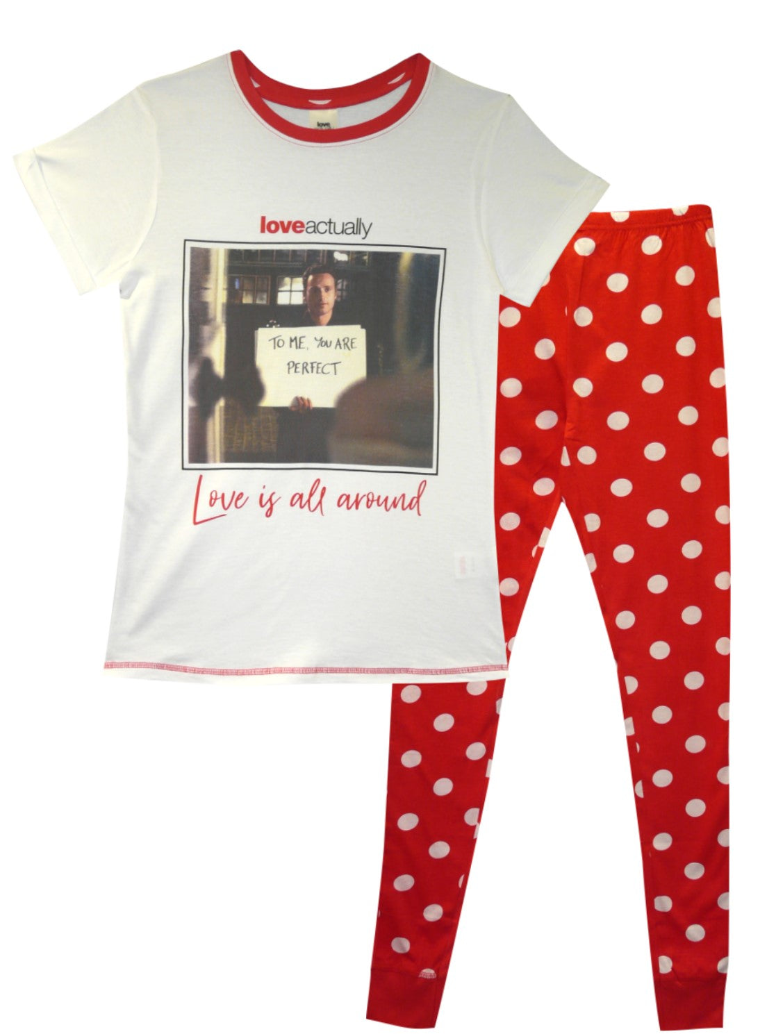 Love Actually Ladies Pyjama Set  "You are Perfect"