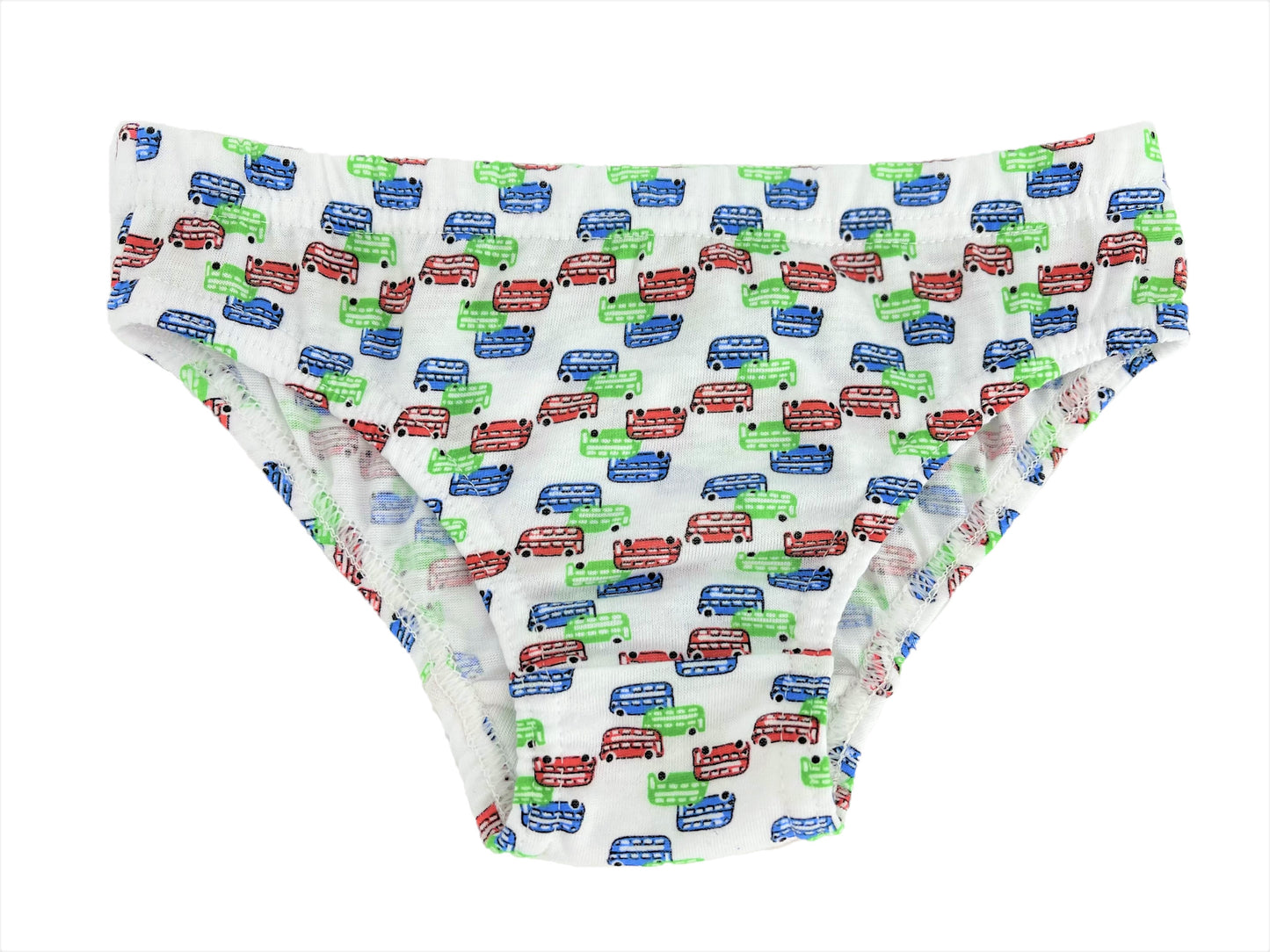 5 Pairs Boys Bus and Car Patterned Underwear Briefs Underpants