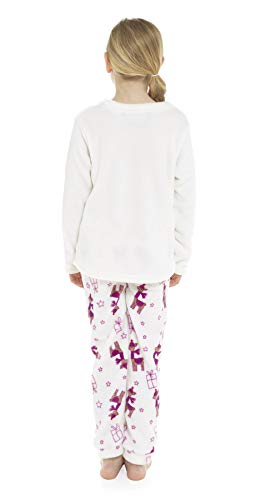 Girls Llama Design Micro Fleece Pyjamas