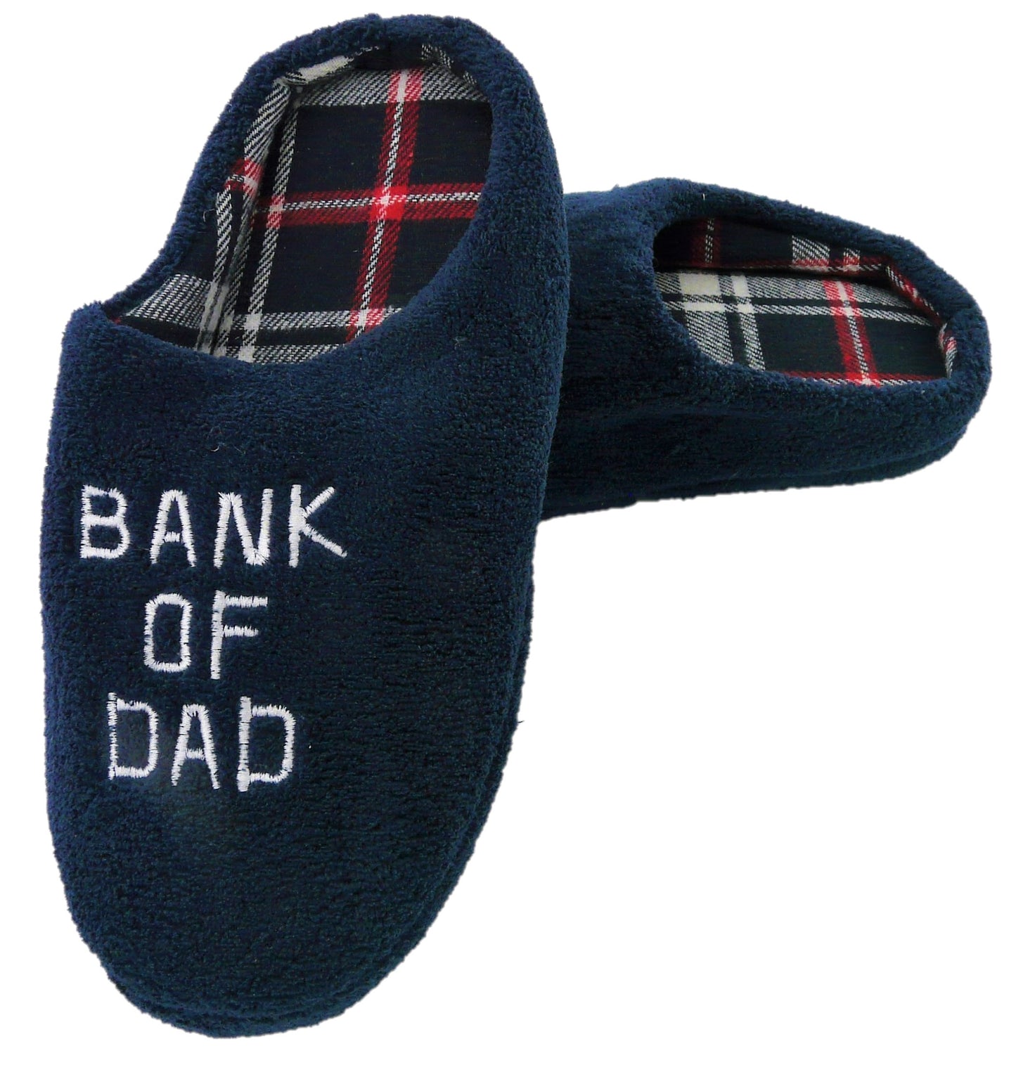 Men's "Bank of Dad" Novelty Mule Slippers