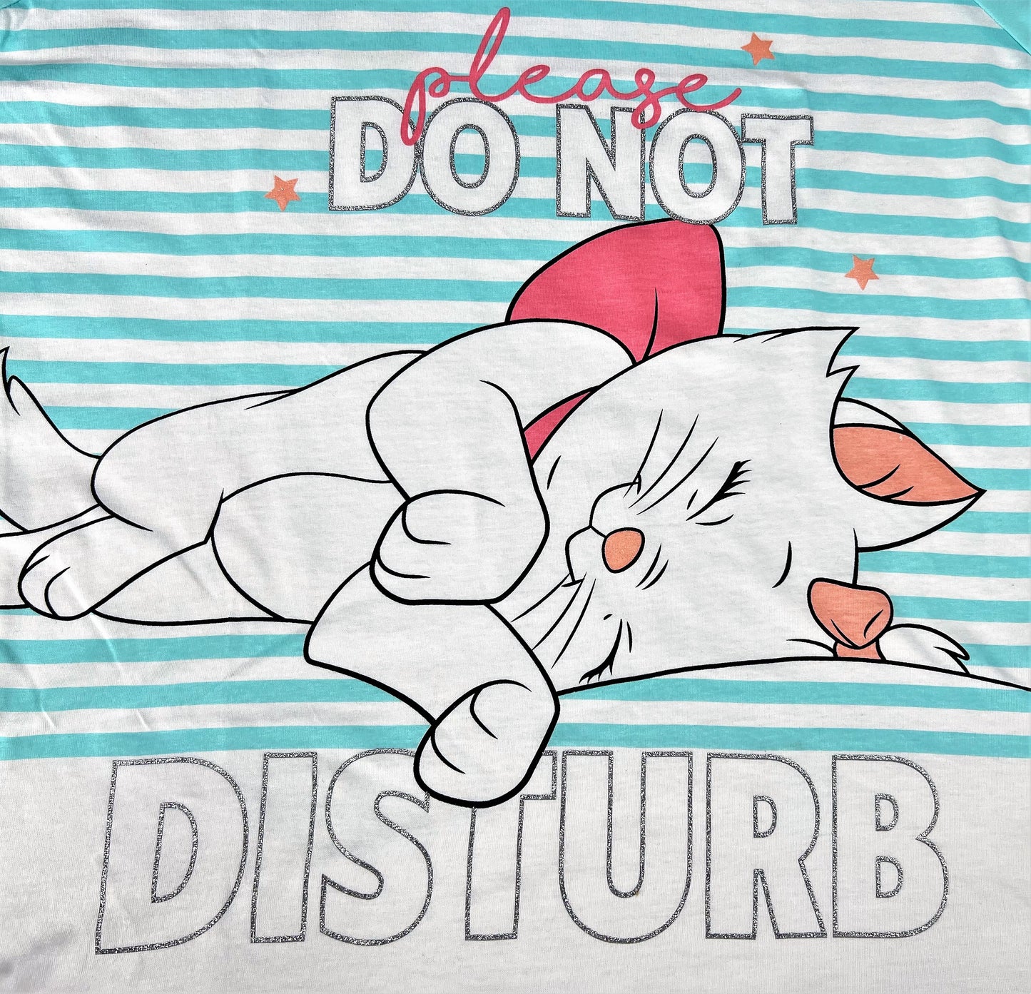 Ladies Disney Aristocats Marie "Do not Disturb" Pyjamas Sizes 8-14