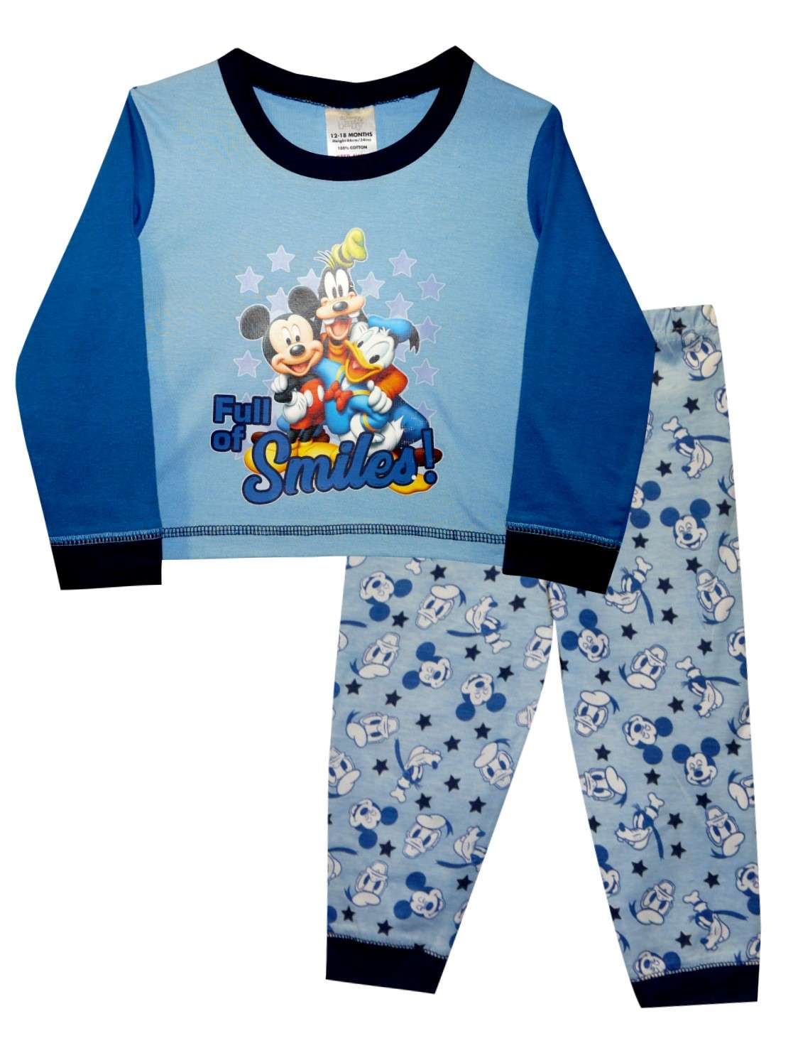 Disney Mickey Mouse And Donald Duck "Smiles" Baby Boys Pyjamas