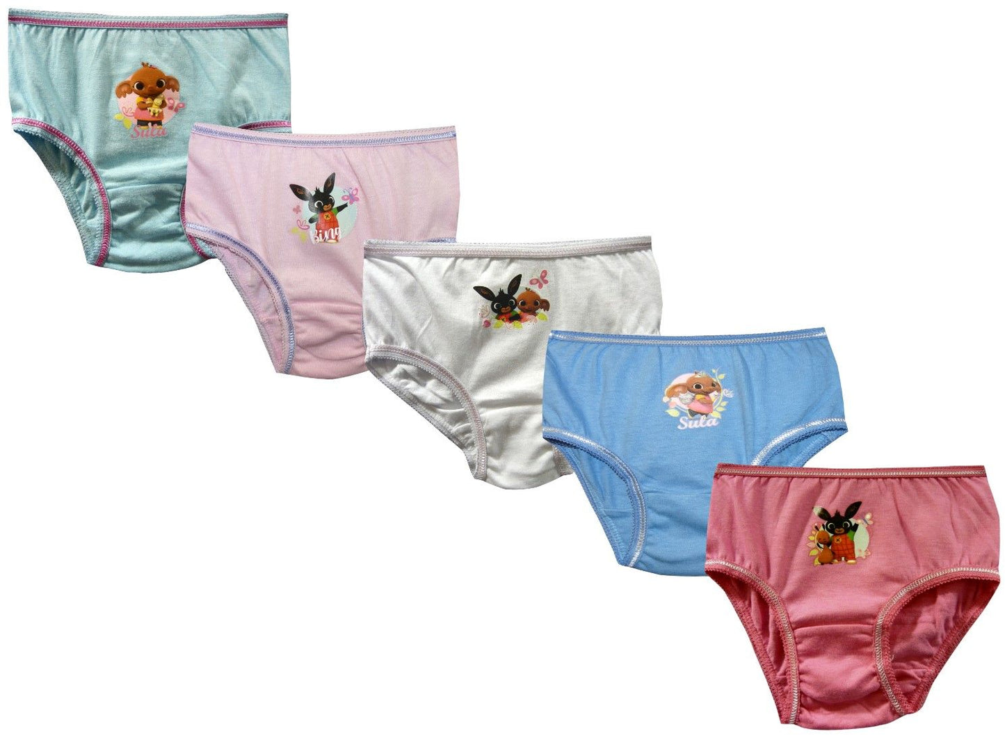Bing Girls Knickers "Characters" 5 pack 100% Cotton