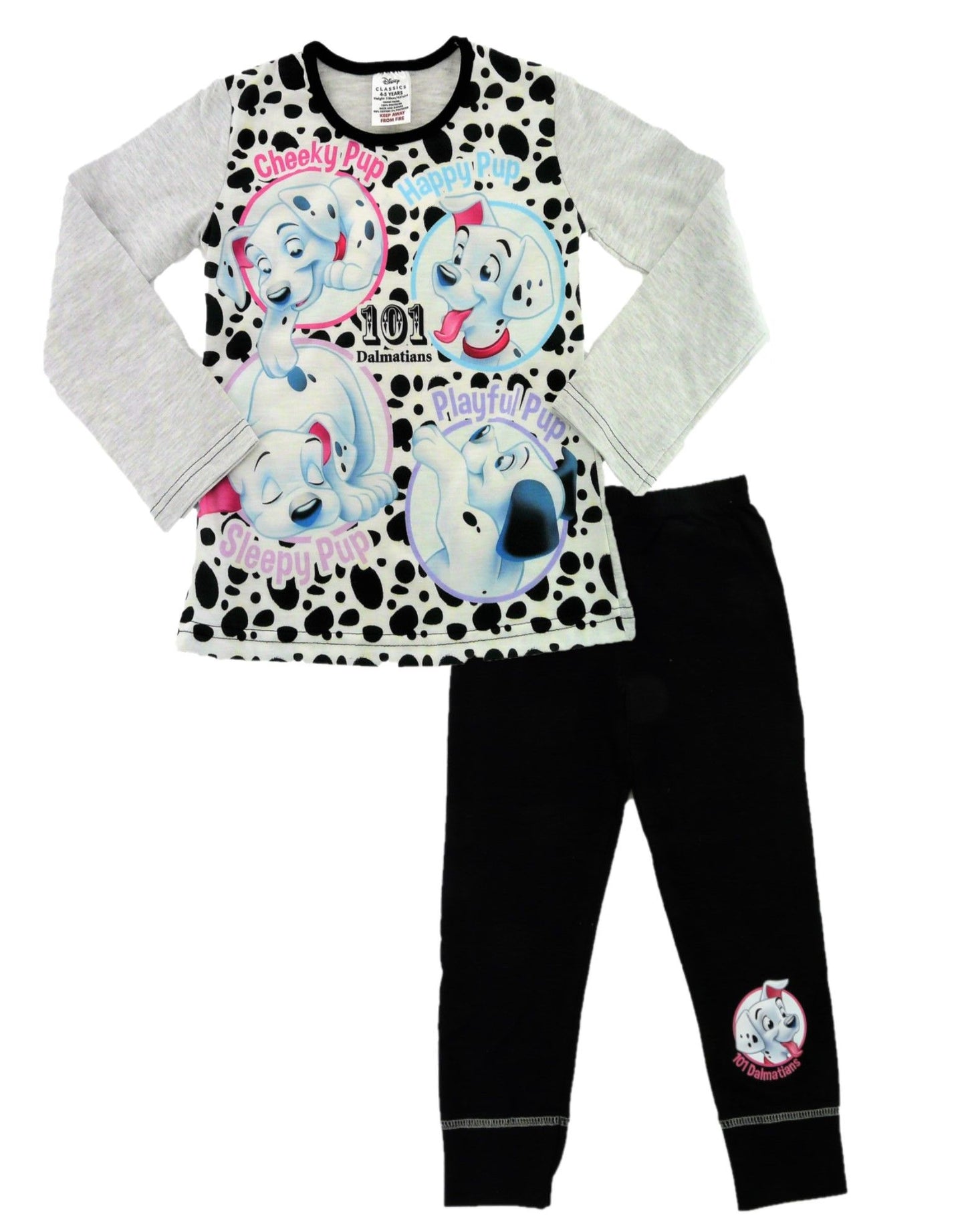 Girls Disney 101 Dalmatians 2 Piece Pyjama Set  "Cheeky Pup"
