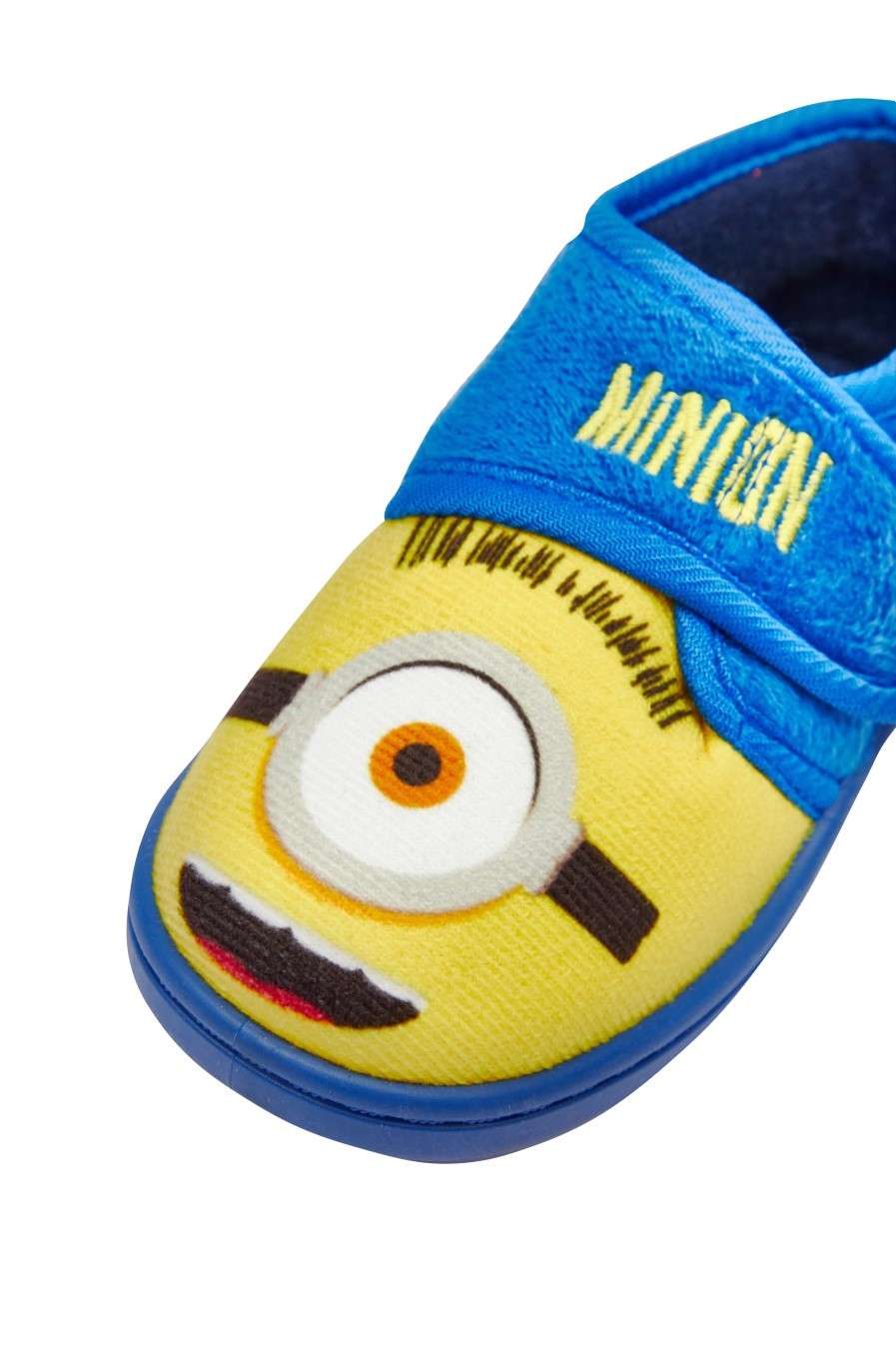 Minions Boys Blue and Yellow Easy Close Slippers
