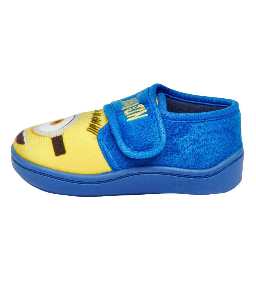 Minions Boys Blue and Yellow Easy Close Slippers