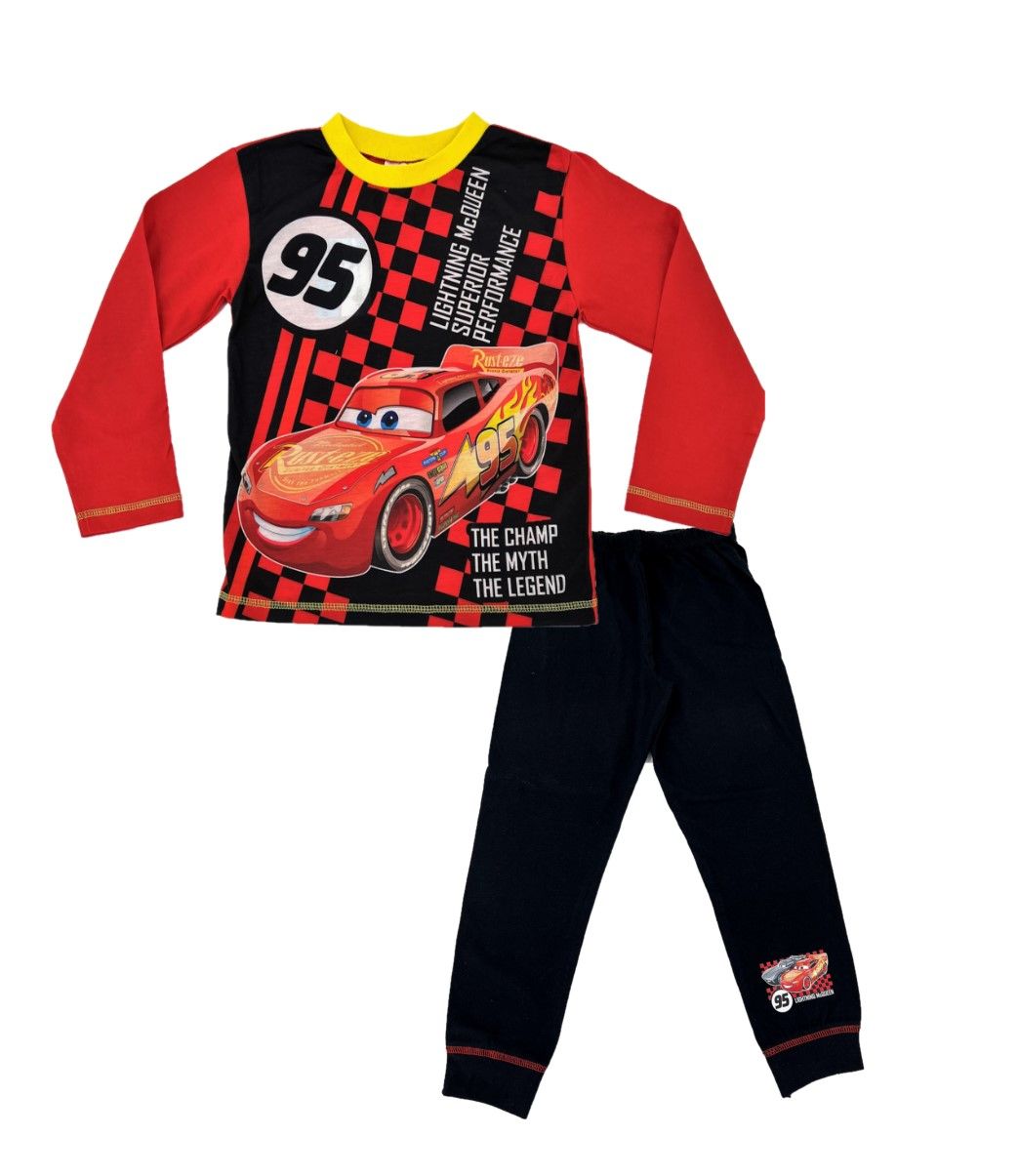 Disney Cars Boys Pyjama Set Lightning McQueen 2 Piece Set 4-10 Years