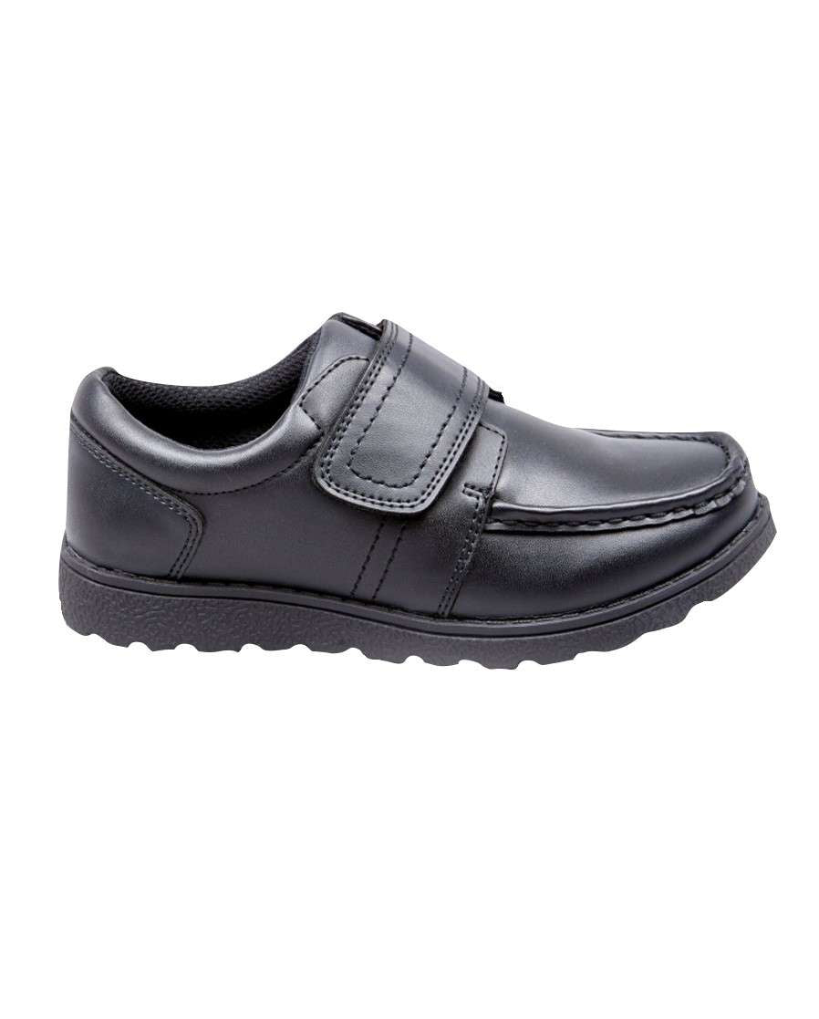 Buckle my Shoe Boys Matt Black Easy Close School Shoes