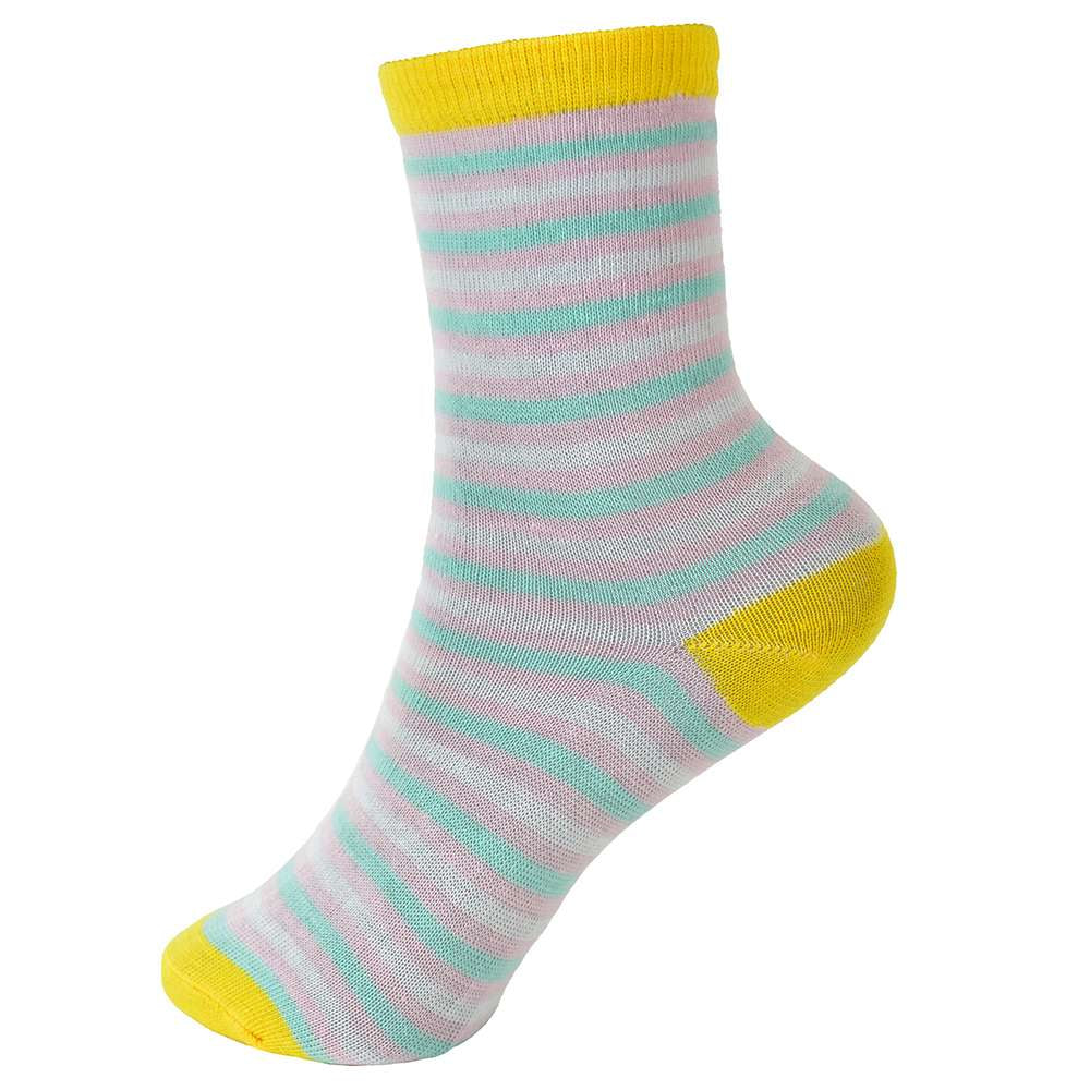 6 Pairs Girls Multicoloured Patterned Ankle Socks