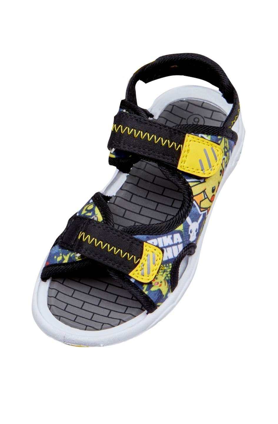Pokémon Boys Black and Yellow Sports Sandals