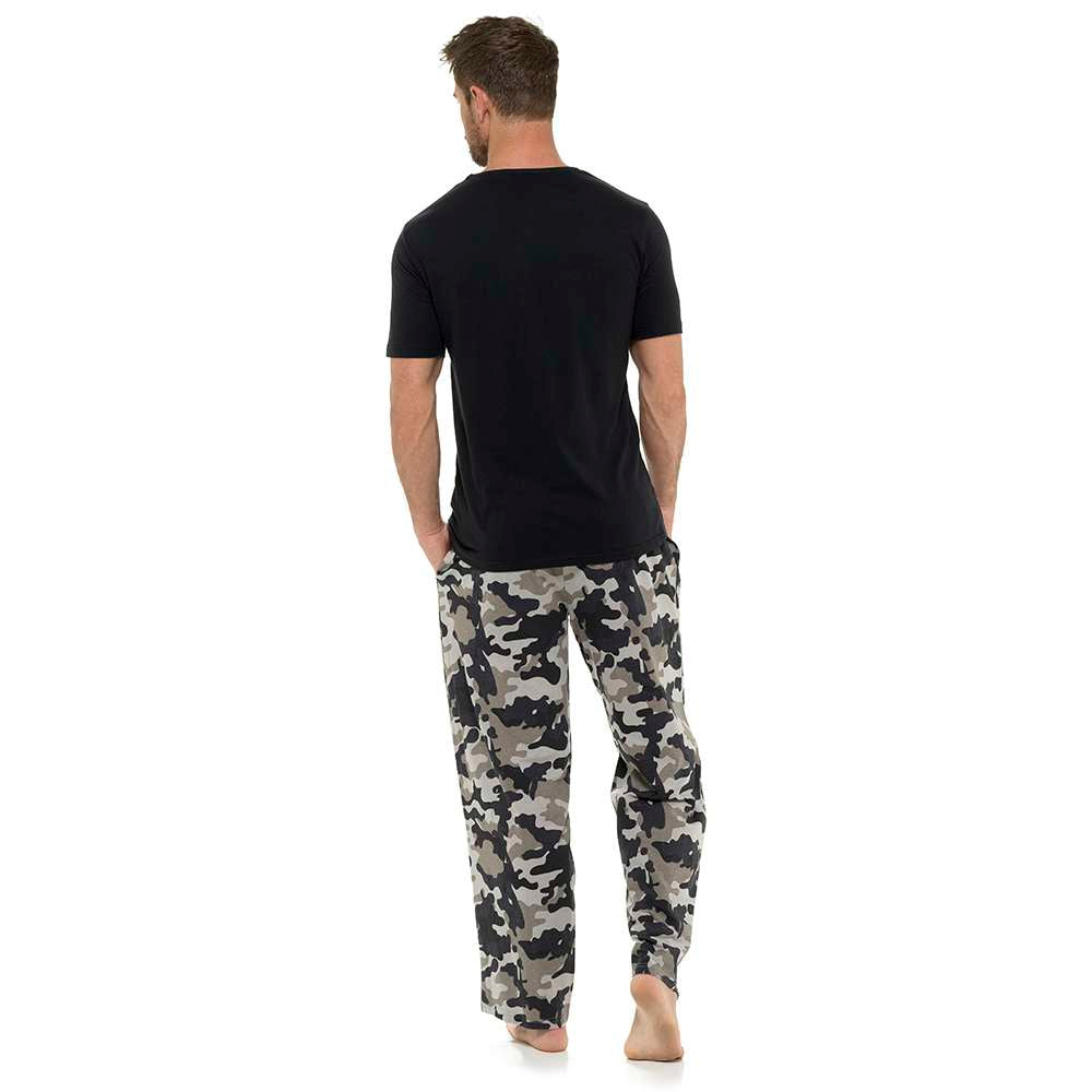 Men's Camo Print Cotton Jersey Pyjama Set