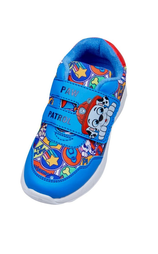 Paw Patrol Chase and Marshall Boys Touch and Close Strap Blue Trainers