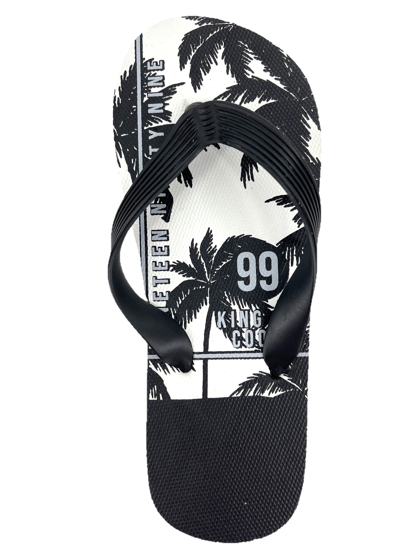 Boys Palm Tree Print Flip Flips Toe Post Beach Sandals