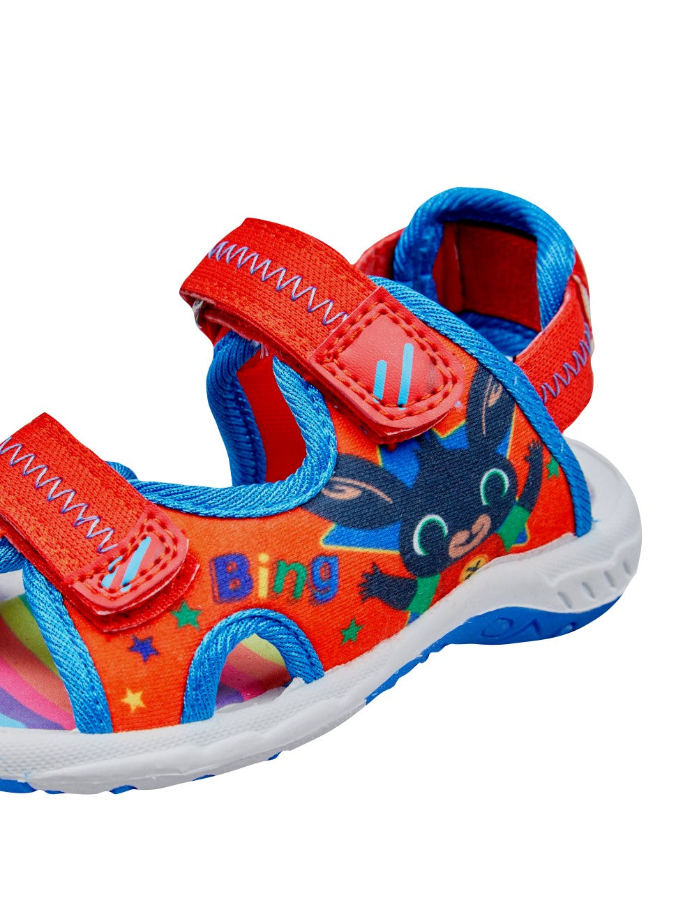 Bing Bunny Kids Easy Close Red and Blue Sports Sandals