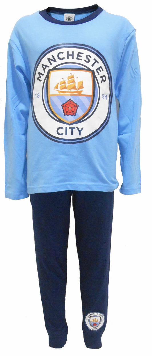 Manchester City Football Club "Crest" Boys Pyjamas 4-12 Years