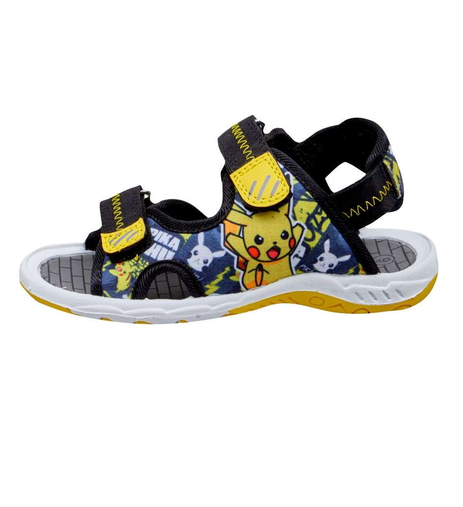 Pokémon Boys Black and Yellow Sports Sandals
