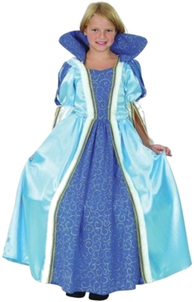 Girls Blue Princess Fancy Dress Costume Age 4-11
