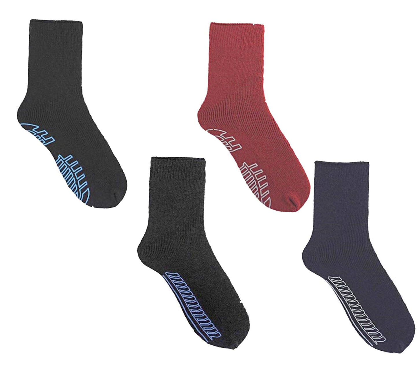 4 Pairs Men's Non-Skid Slipper Socks size 7-11 EUR 41-46