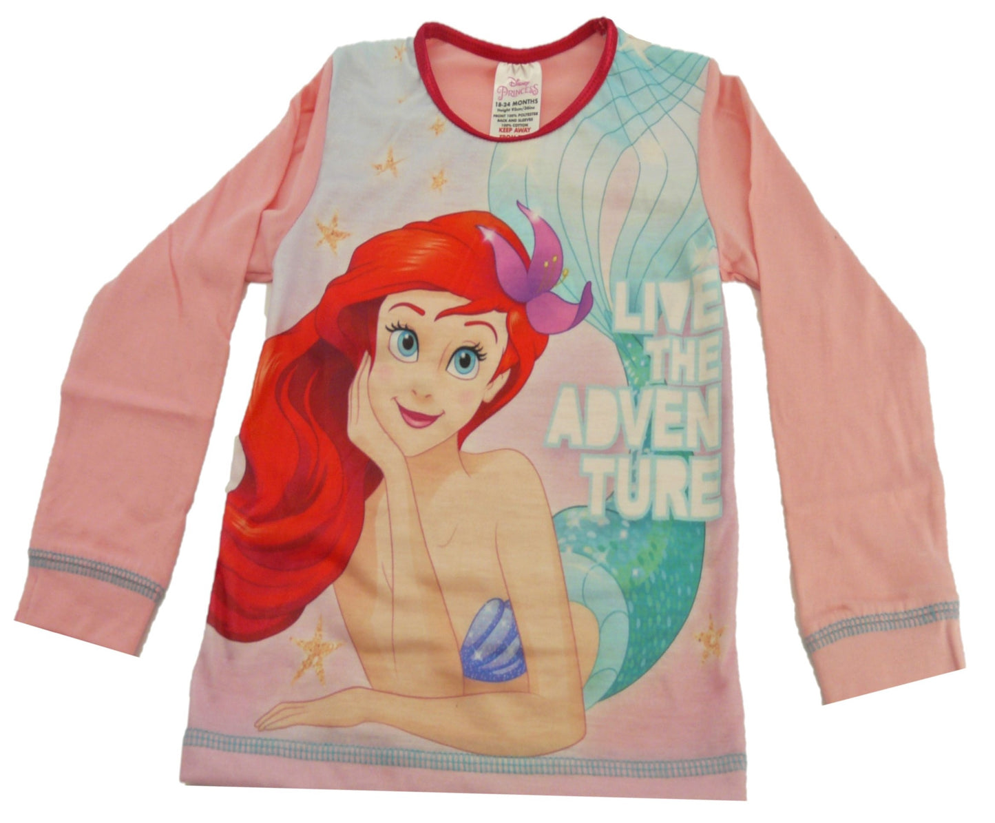 Little Mermaid "Live The Adventure" Girl's Pink Pyjamas