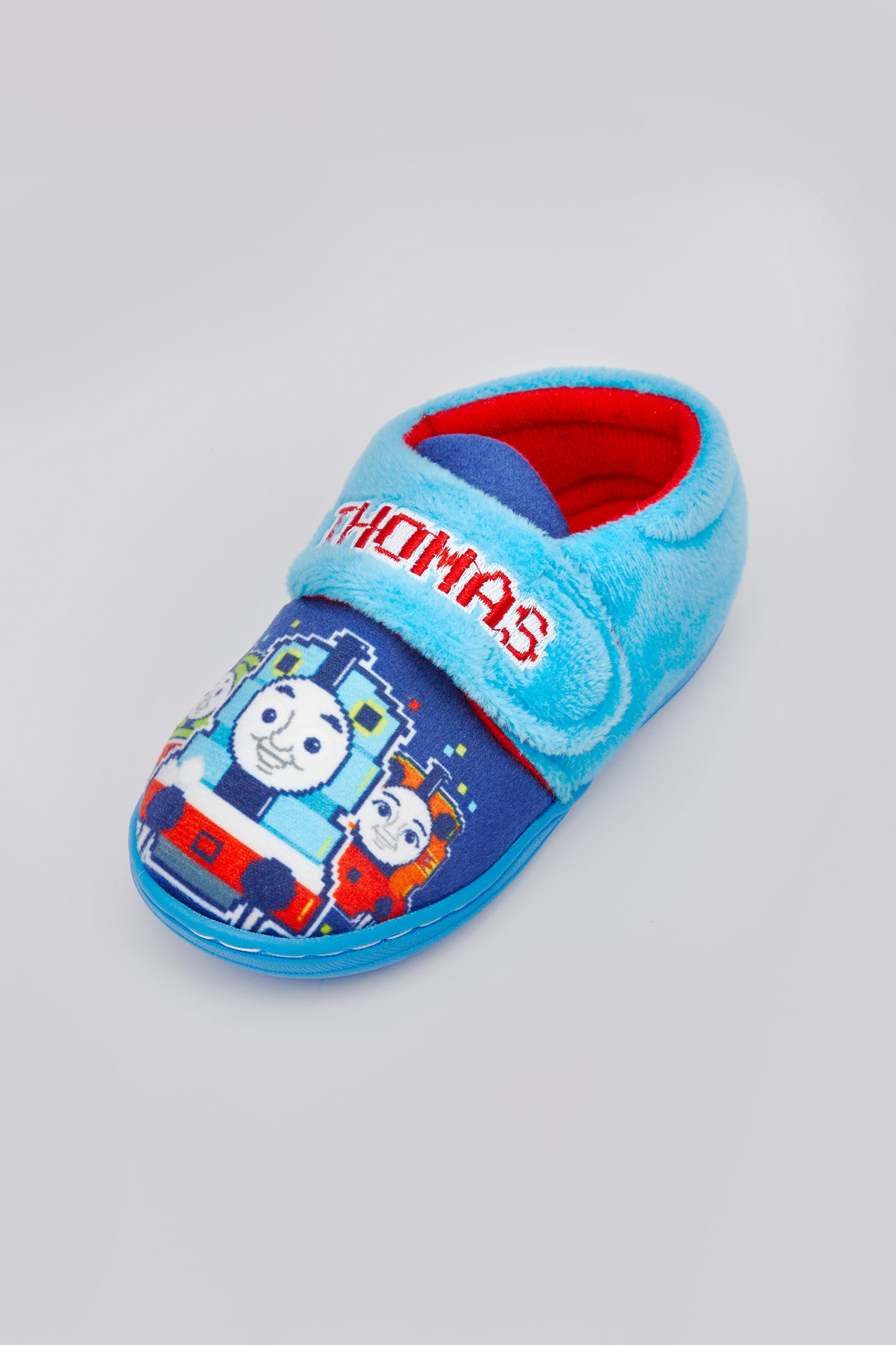 Thomas & Friends Boys Blue Touch & Close Strap Slippers
