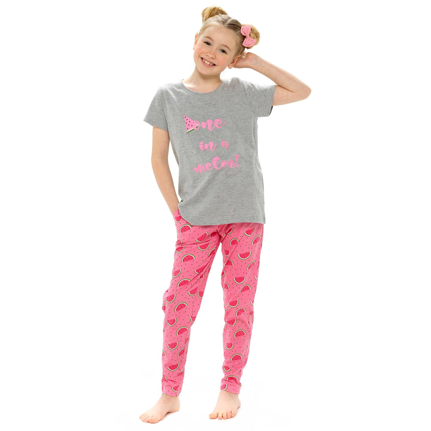 Girl's "One in a Melon!" Melon Print Pyjama Set