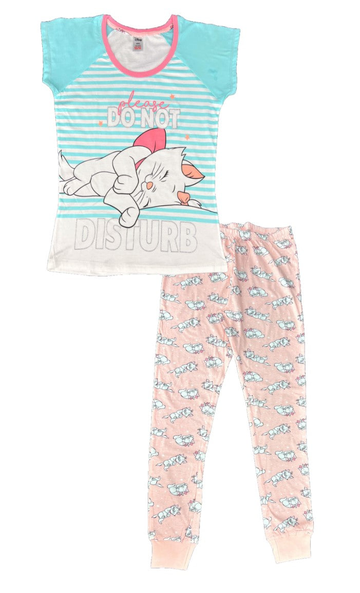 Ladies Disney Aristocats Marie "Do not Disturb" Pyjamas Sizes 8-14