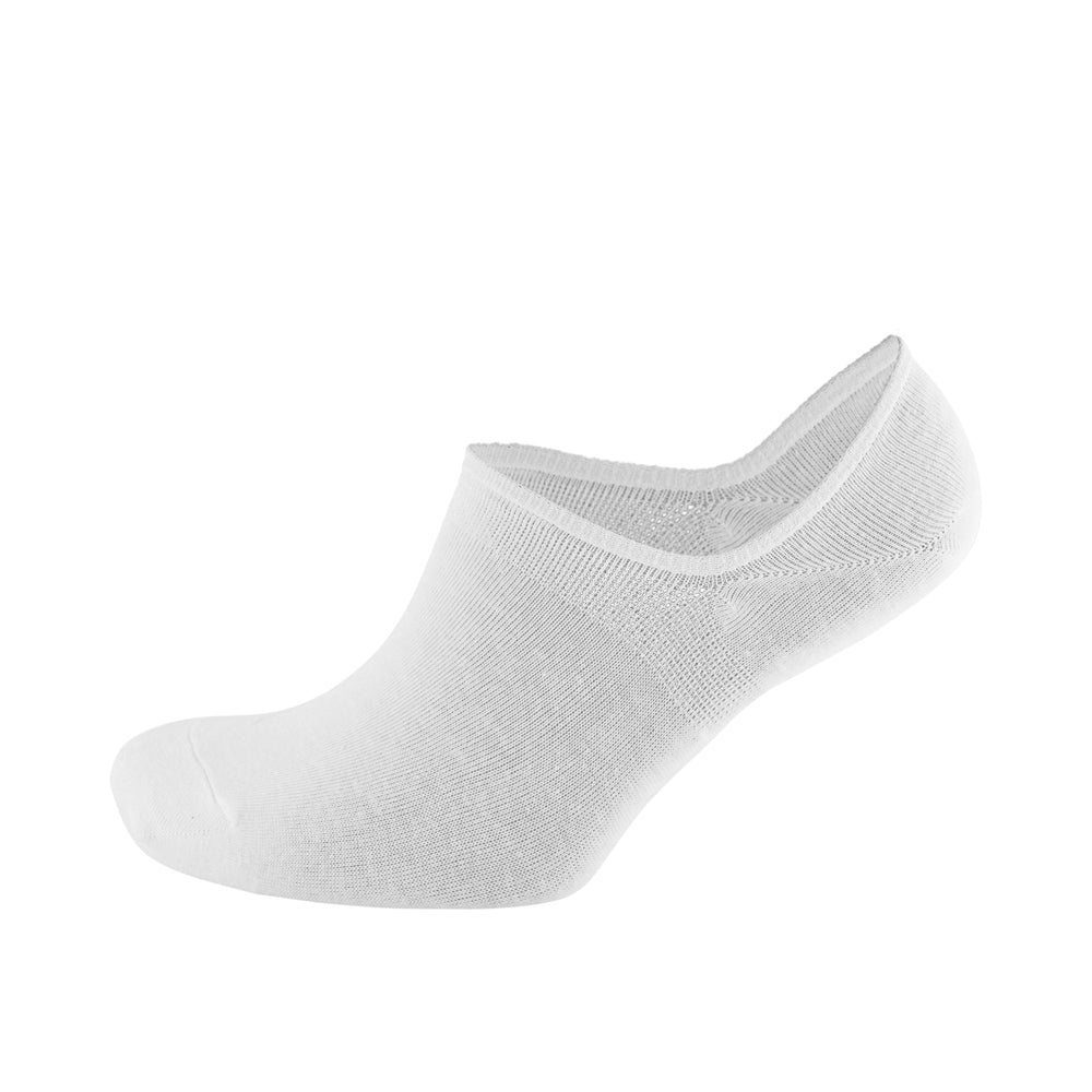 10 Pack Men's Cotton-Rich White Invisible Sports Socks with Silicone Support