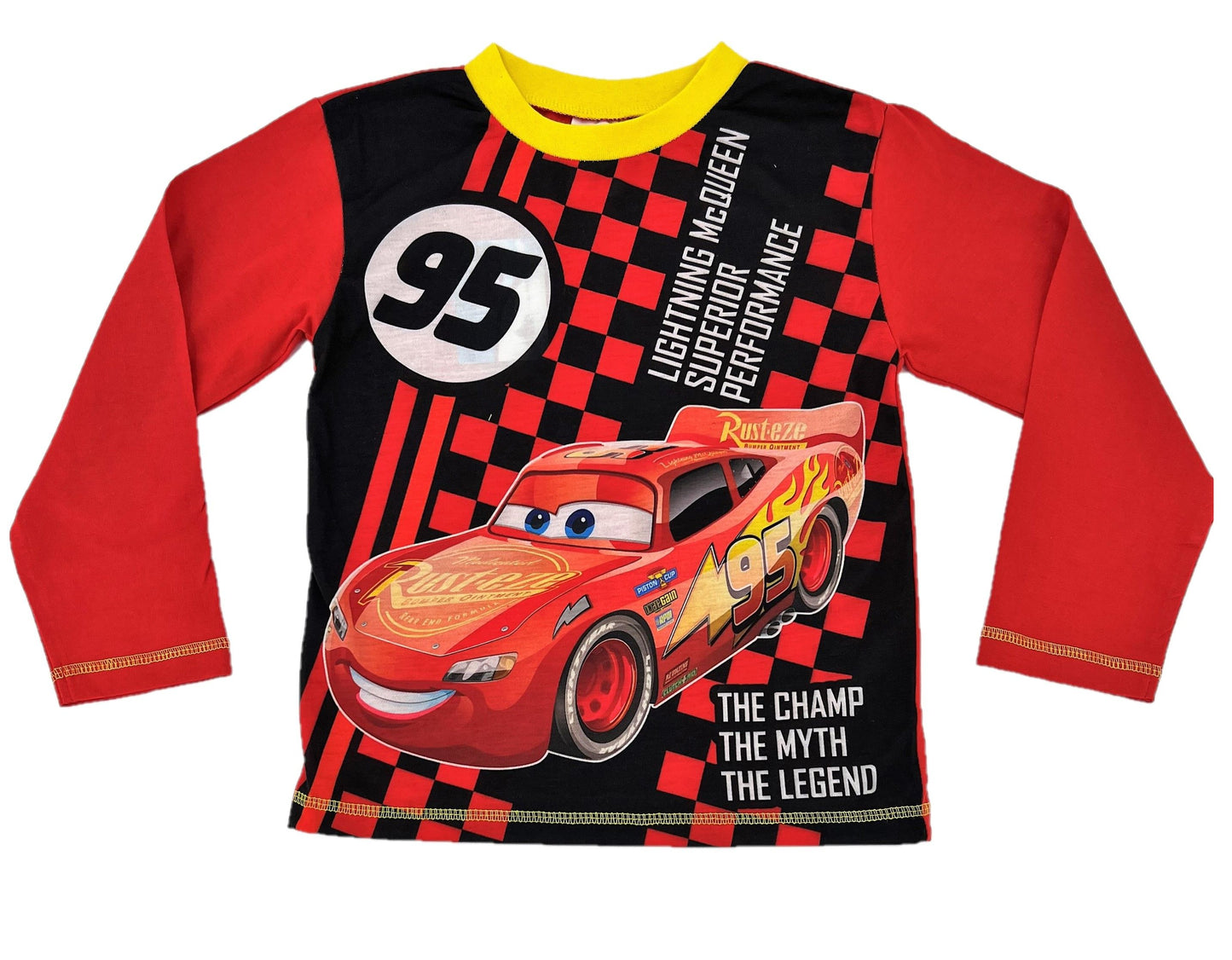 Disney Cars Boys Pyjama Set Lightning McQueen 2 Piece Set 4-10 Years