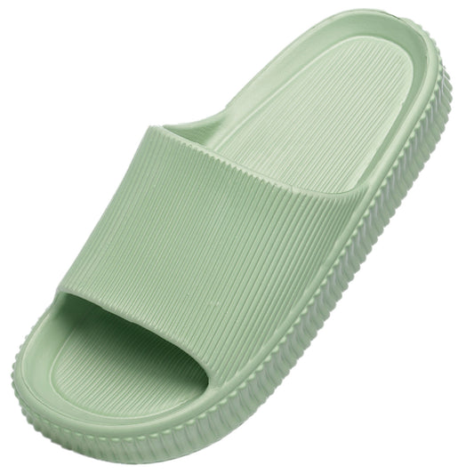 Ladies Lightweight Cloud Sliders Pillow Beach Sandals - Sage Green