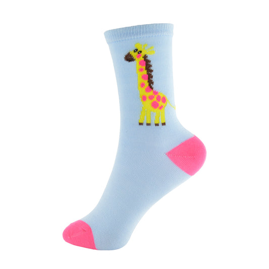 3 Pairs Girls' Giraffe, Socks Size 12 - 3